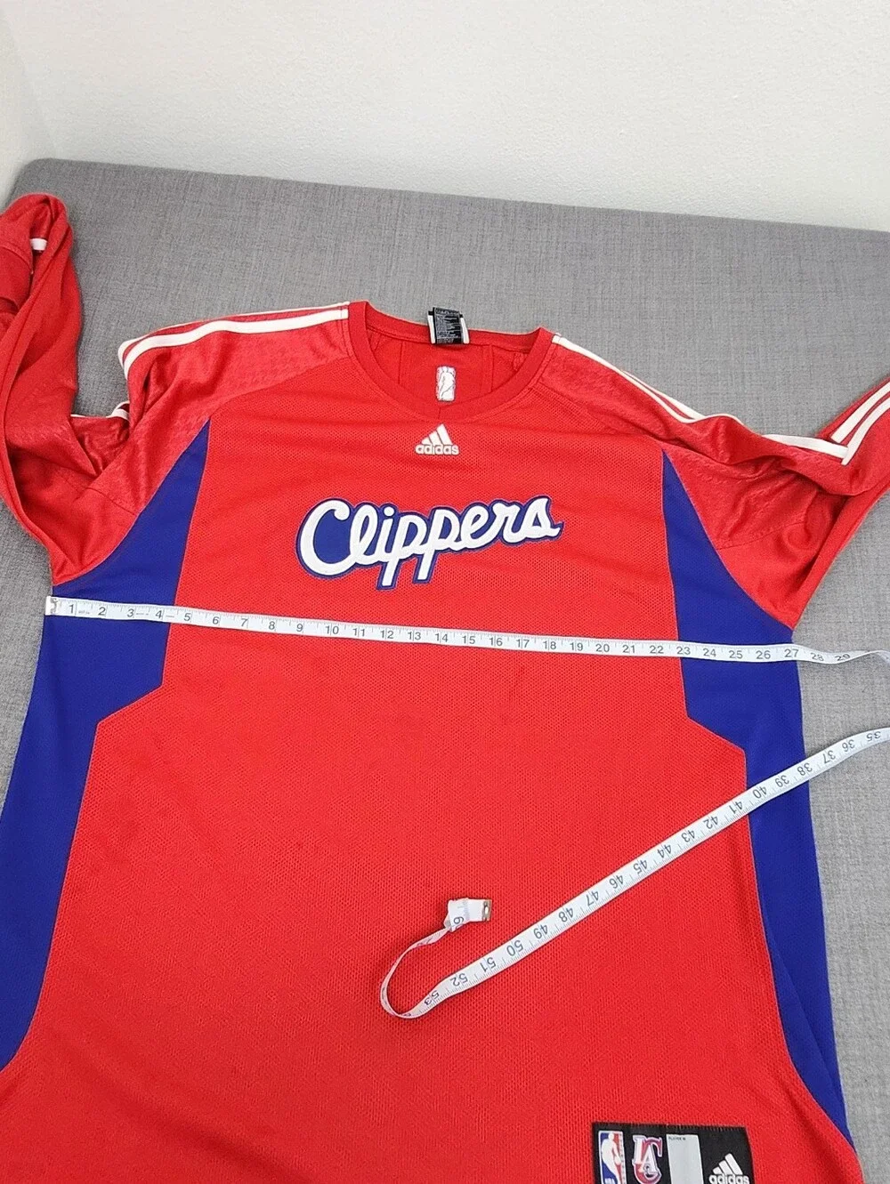 adidas × Los Angeles Clippers NBA Warm Up Long Sleeve Shirt. 2XL Tall